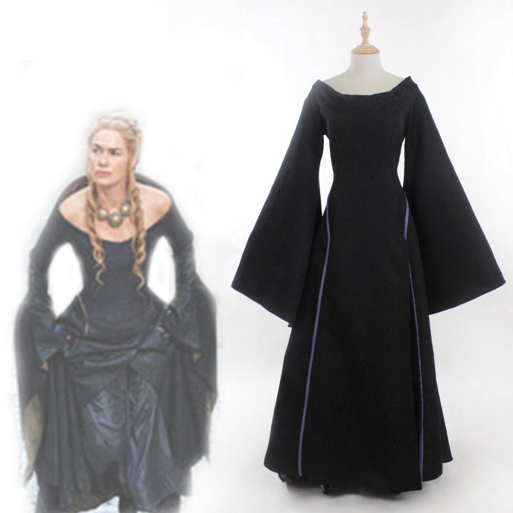 Plus Size Renaissance Festival Costume - Elegant Long Sleeve Fall Dress-Astricos