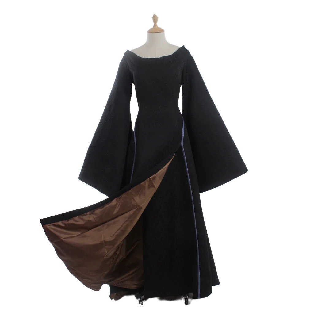 Plus Size Renaissance Festival Costume - Elegant Long Sleeve Fall Dress-Astricos