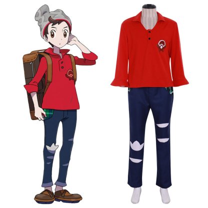 Premium PM Sword and Shield Male Trainer Cosplay Costume - High-Quality & Authentic-Astricos