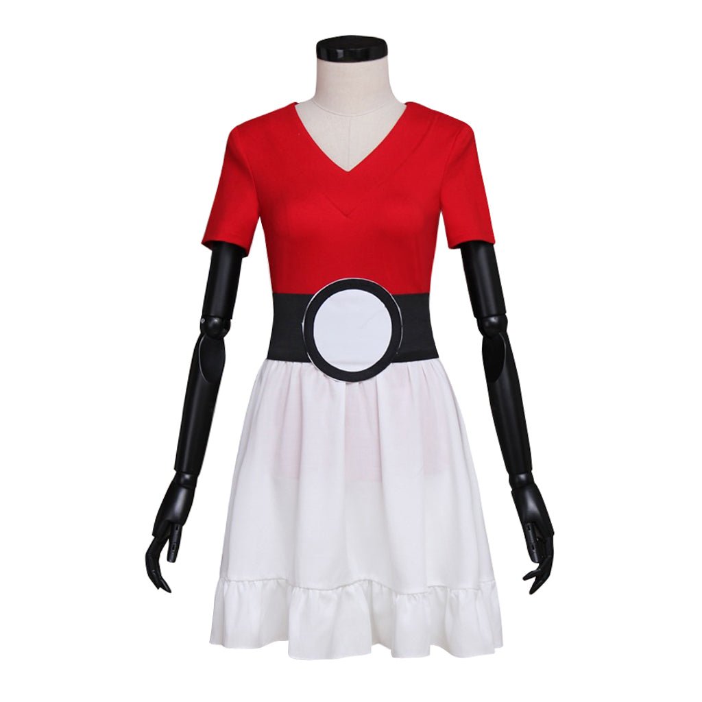 Pokémon Ball Red Dress Cosplay Costume - Unique Anime Inspired Outfit-Astricos
