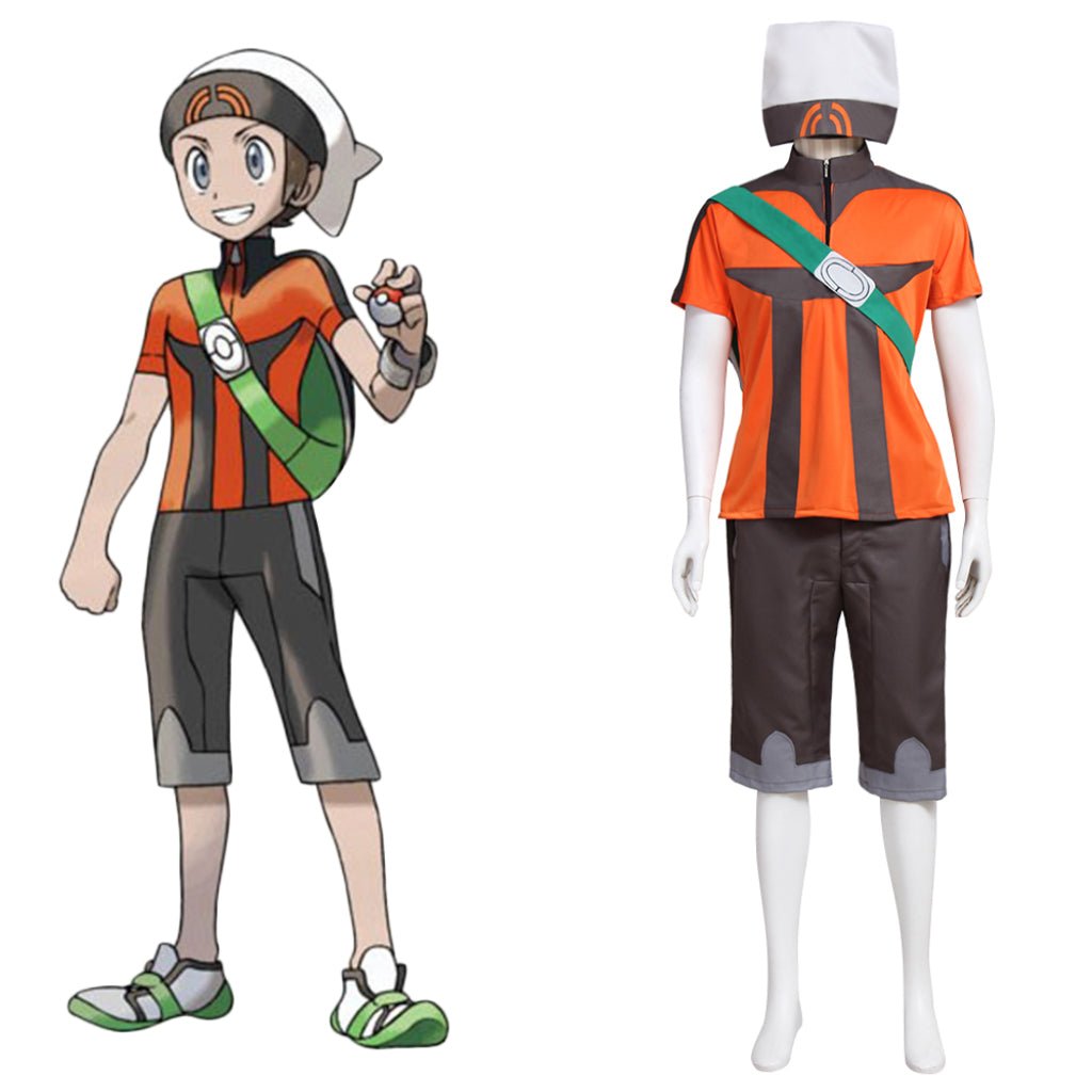 Pokemon Brendan Cosplay Costume Outfit - Authentic Trainer Look-Astricos