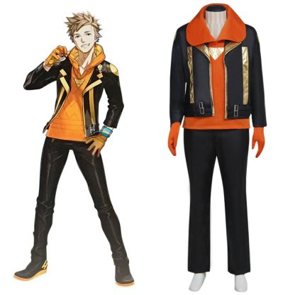 Pokemon Go Team Spark Black Leather Jacket - Premium Cosplay Costume-Astricos