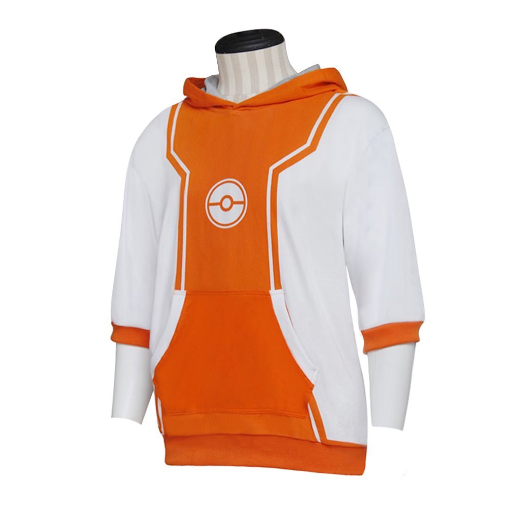 Pokemon Go Trainer Orange Hoodie Cosplay Costume - Official Style | Astricos-Astricos