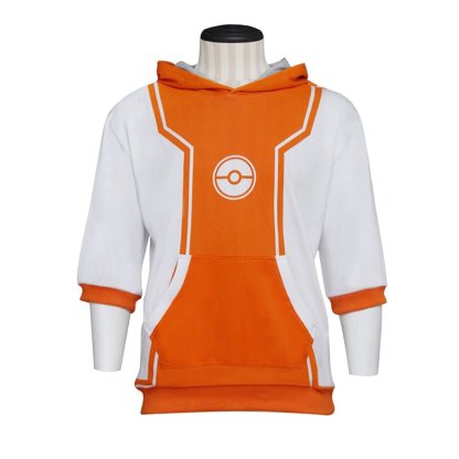 Pokemon Go Trainer Orange Hoodie Cosplay Costume - Official Style | Astricos-Astricos
