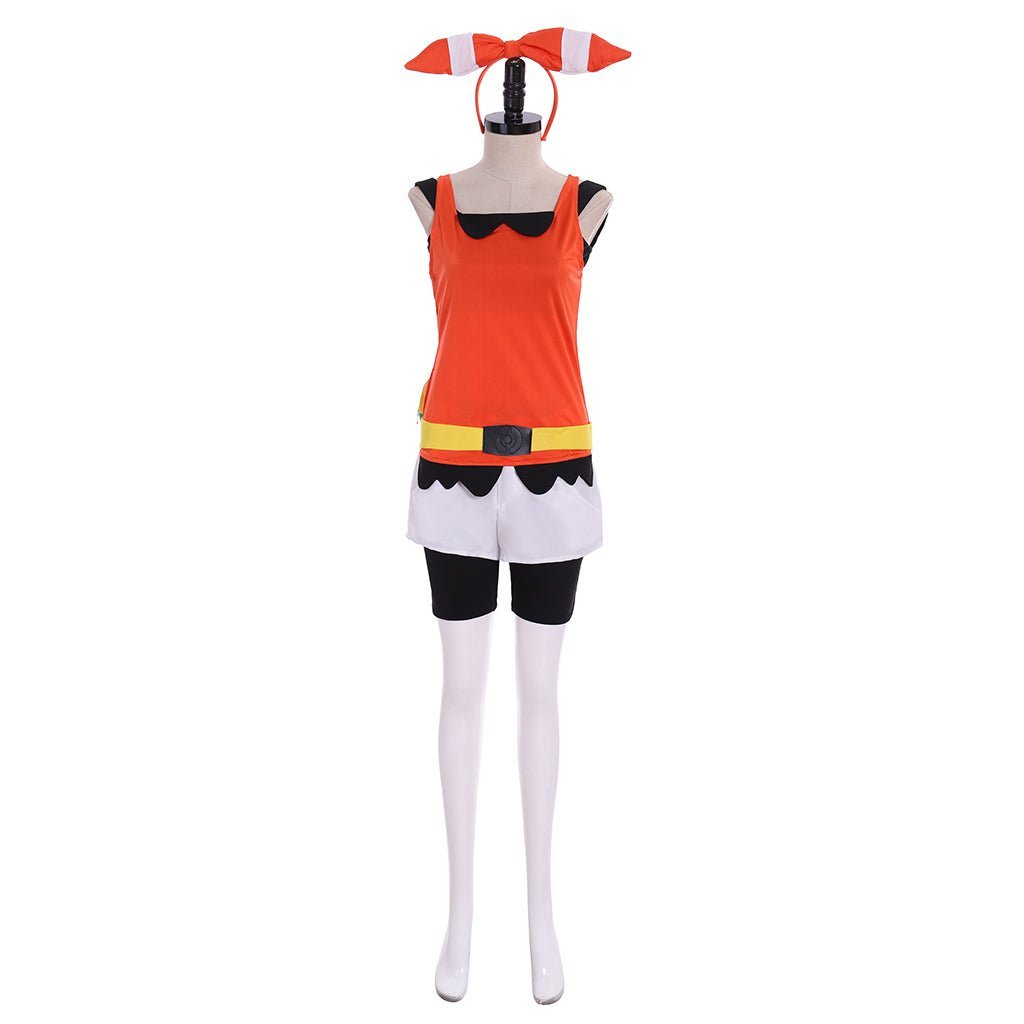 Pokemon Omega Ruby Alpha Sapphire May Cosplay Costume with Headwear & Functional Bag-Astricos