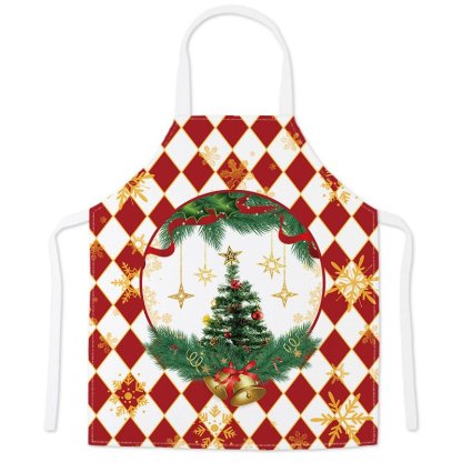 Festive Christmas Santa Claus Printed Apron - Perfect Holiday Gift for Adults & Kids-Astricos