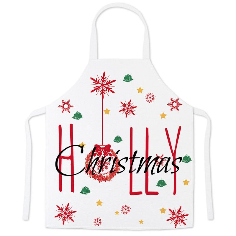 Festive Christmas Santa Claus Printed Apron - Perfect Holiday Gift for Adults & Kids-Astricos