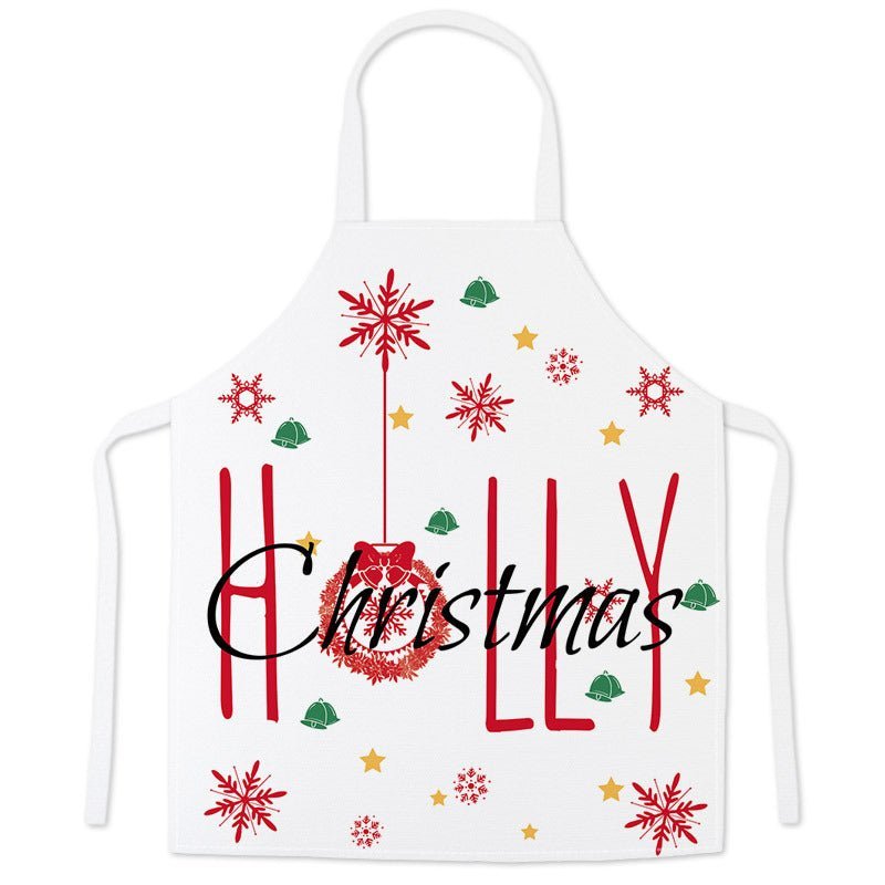 Festive Christmas Santa Claus Printed Apron - Perfect Holiday Gift for Adults & Kids-Astricos