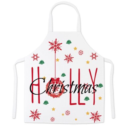 Festive Christmas Santa Claus Printed Apron - Perfect Holiday Gift for Adults & Kids-Astricos