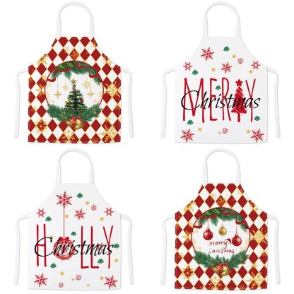 Festive Christmas Santa Claus Printed Apron - Perfect Holiday Gift for Adults & Kids-Astricos