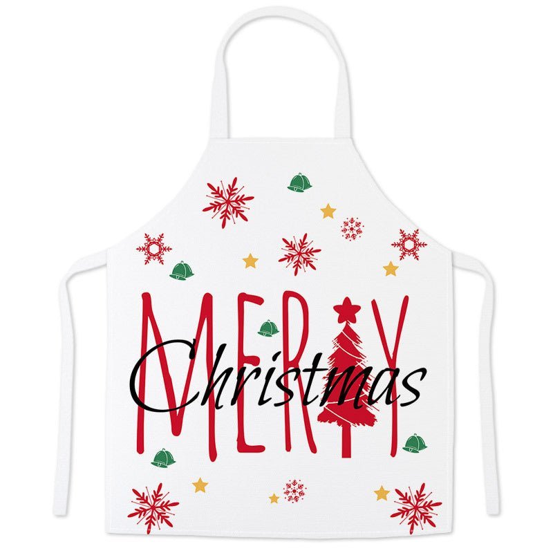 Festive Christmas Santa Claus Printed Apron - Perfect Holiday Gift for Adults & Kids-Astricos