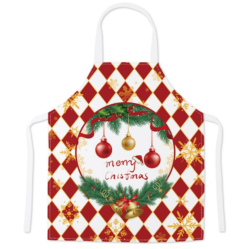 Festive Christmas Santa Claus Printed Apron - Perfect Holiday Gift for Adults & Kids-Astricos