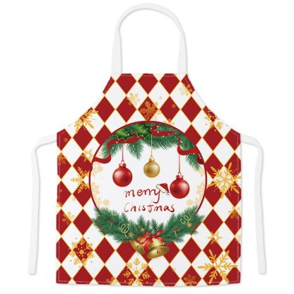 Festive Christmas Santa Claus Printed Apron - Perfect Holiday Gift for Adults & Kids-Astricos