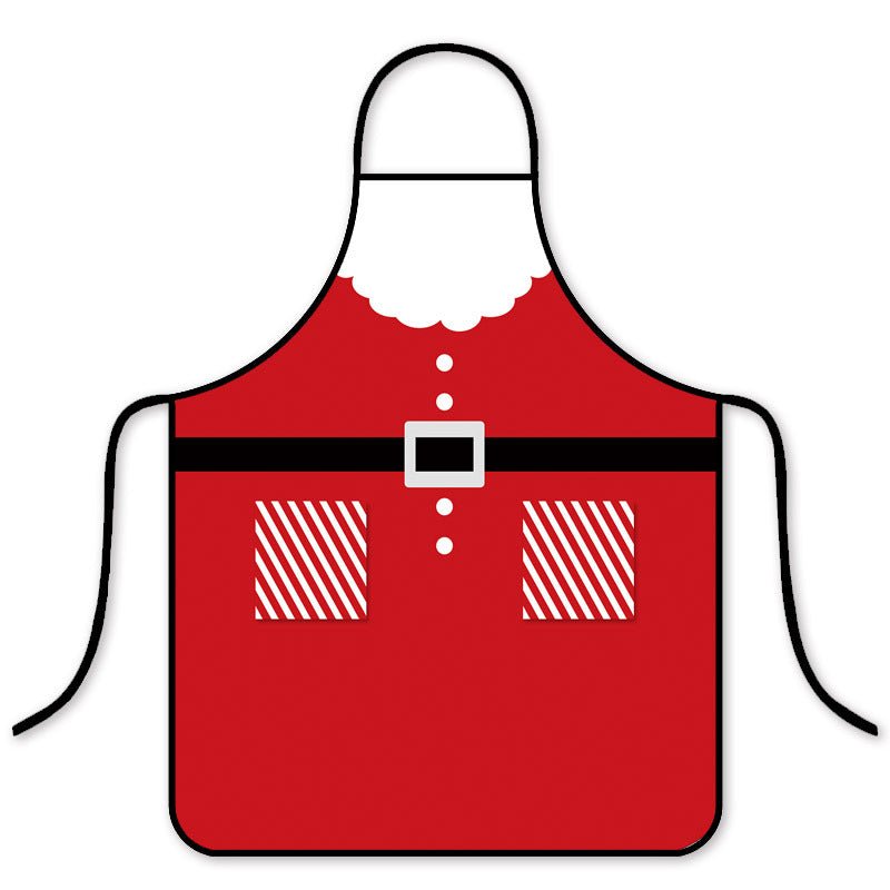 Korean Fashion Christmas Waterproof Apron - Stylish Kitchen & Hot Pot Shop Essential-Astricos