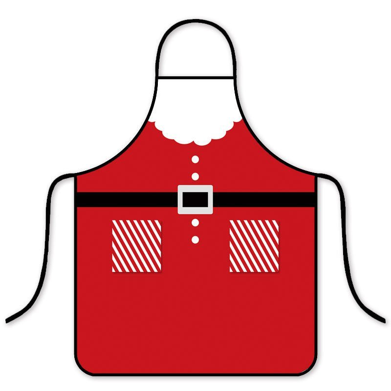 Korean Fashion Christmas Waterproof Apron - Stylish Kitchen & Hot Pot Shop Essential-Astricos