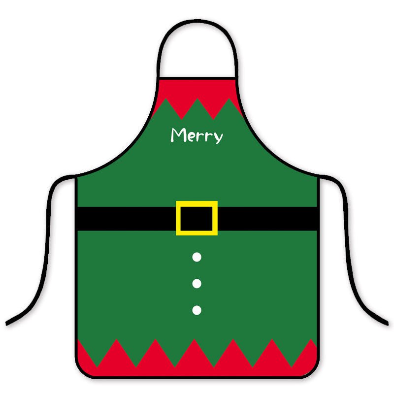 Korean Fashion Christmas Waterproof Apron - Stylish Kitchen & Hot Pot Shop Essential-Astricos