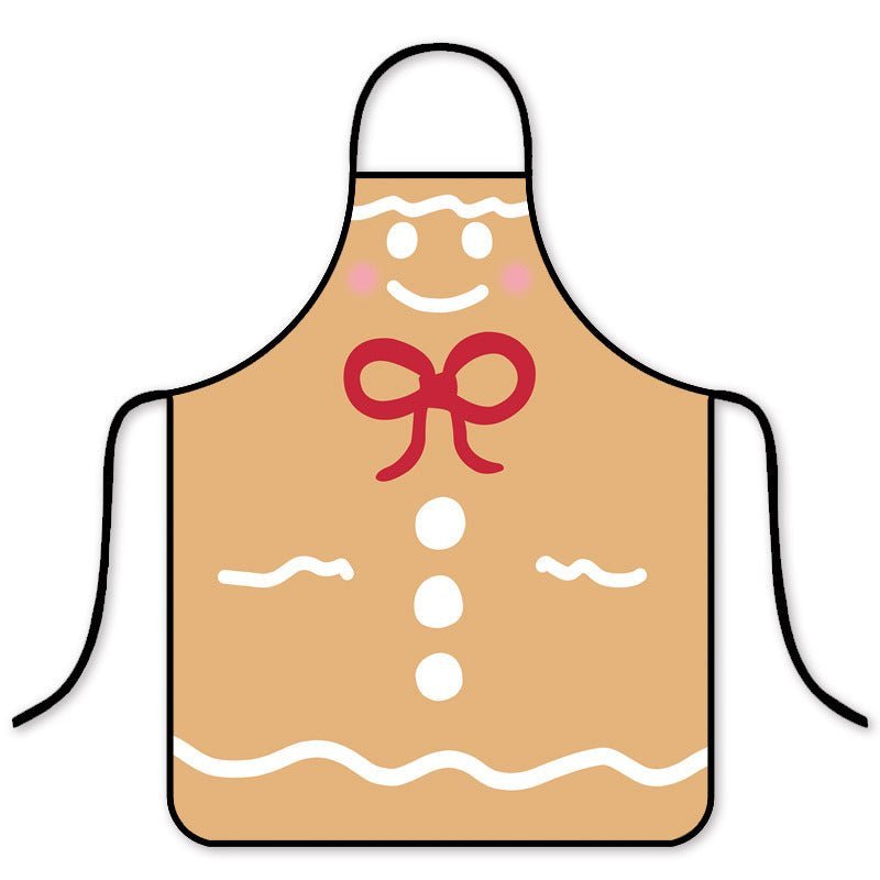 Korean Fashion Christmas Waterproof Apron - Stylish Kitchen & Hot Pot Shop Essential-Astricos