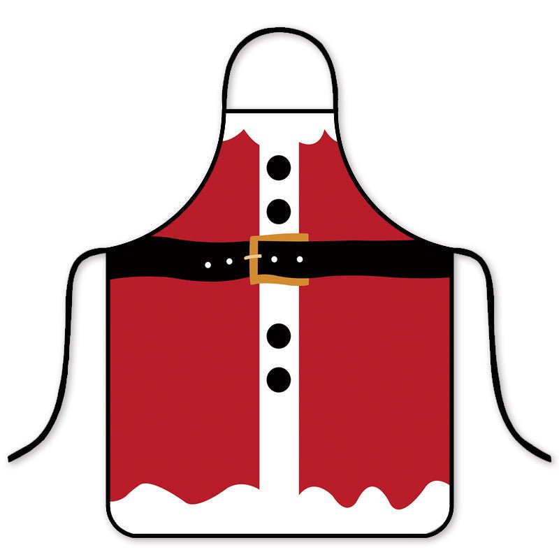 Korean Fashion Christmas Waterproof Apron - Stylish Kitchen & Hot Pot Shop Essential-Astricos