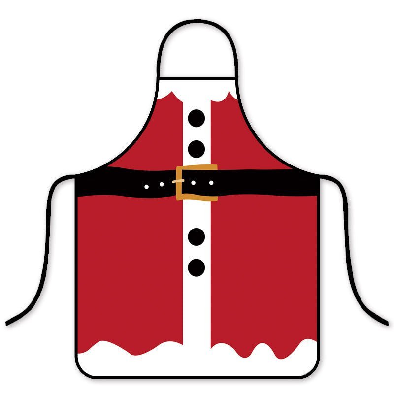 Korean Fashion Christmas Waterproof Apron - Stylish Kitchen & Hot Pot Shop Essential-Astricos