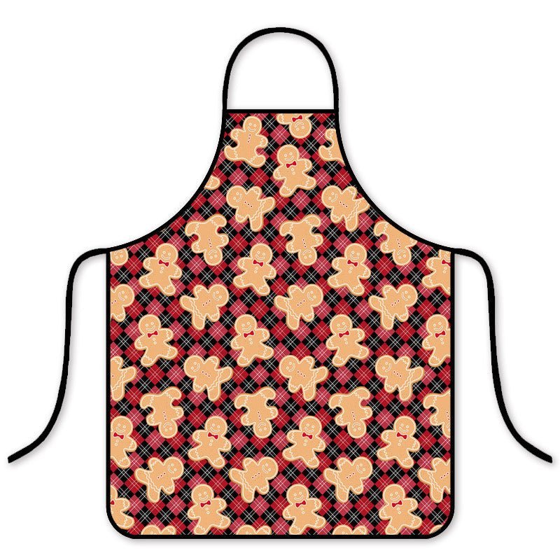 Korean Fashion Christmas Waterproof Apron - Stylish Kitchen & Hot Pot Shop Essential-Astricos