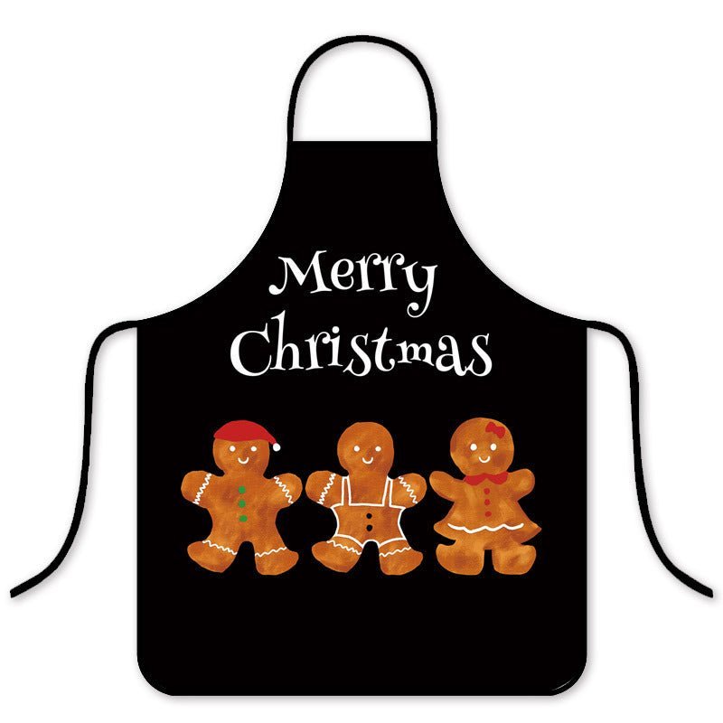Korean Fashion Christmas Waterproof Apron - Stylish Kitchen & Hot Pot Shop Essential-Astricos