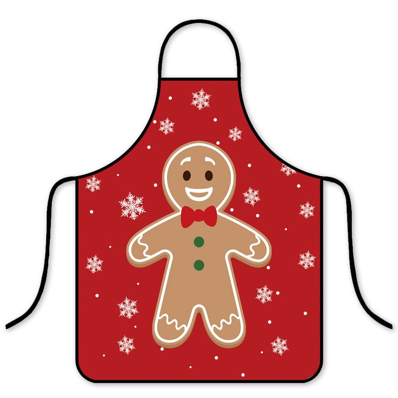 Korean Fashion Christmas Waterproof Apron - Stylish Kitchen & Hot Pot Shop Essential-Astricos