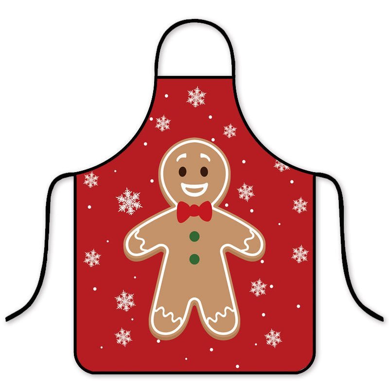 Korean Fashion Christmas Waterproof Apron - Stylish Kitchen & Hot Pot Shop Essential-Astricos