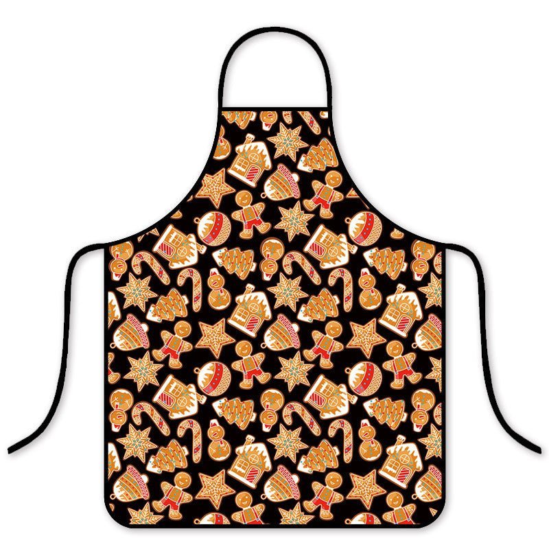 Korean Fashion Christmas Waterproof Apron - Stylish Kitchen & Hot Pot Shop Essential-Astricos