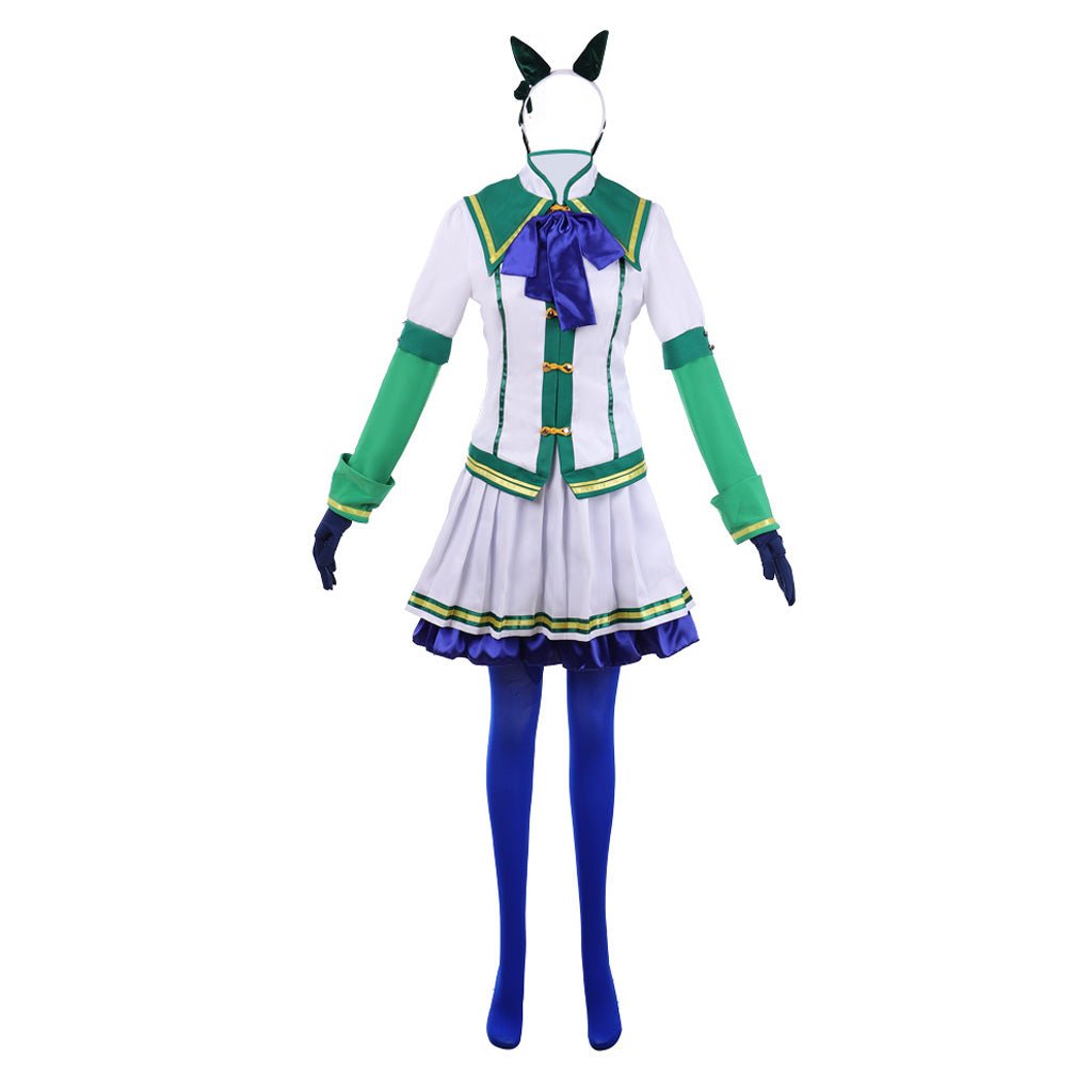 Silence Suzuka Pretty Derby Cosplay Costume with Headdress - High Quality Outfit-Astricos