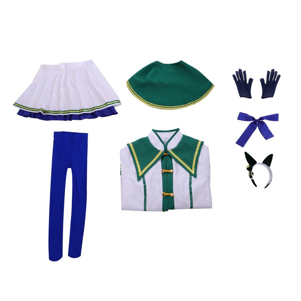 Silence Suzuka Pretty Derby Cosplay Costume with Headdress - High Quality Outfit-Astricos
