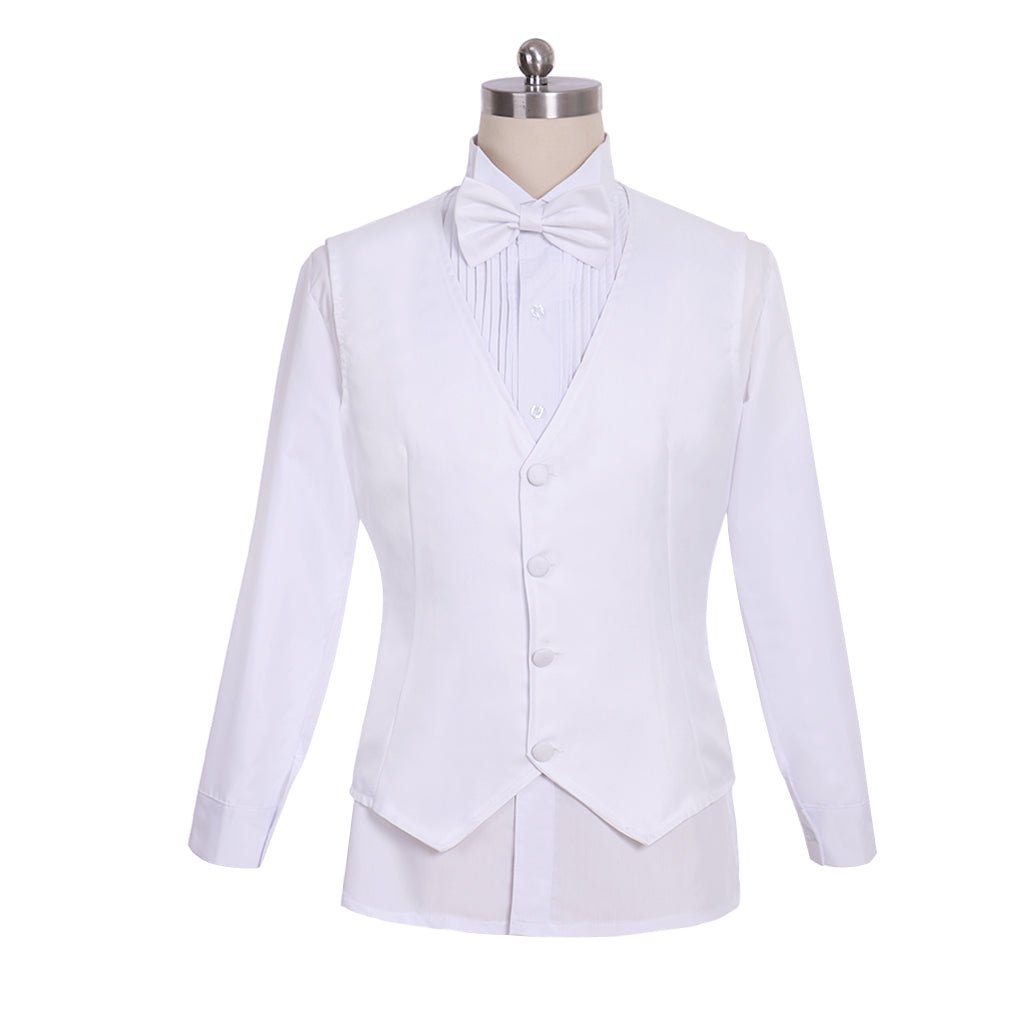 Men's Rococo Medieval 18th Century Prince Cosplay Costume White Blazer Jacket-Astricos