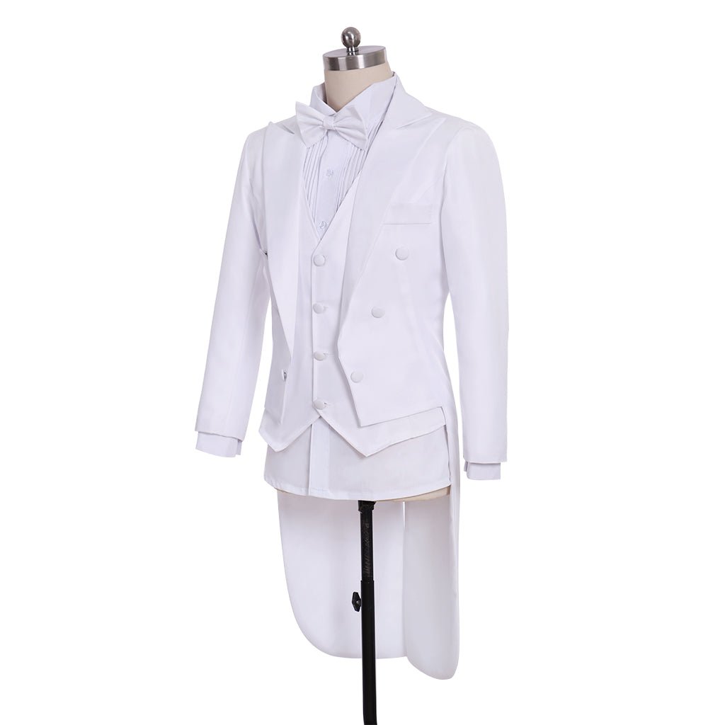 Men's Rococo Medieval 18th Century Prince Cosplay Costume White Blazer Jacket-Astricos