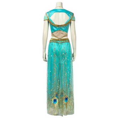 Princess Jasmine Cosplay Costume - Aladdin Inspired Peacock Dress for Adults - Astricos