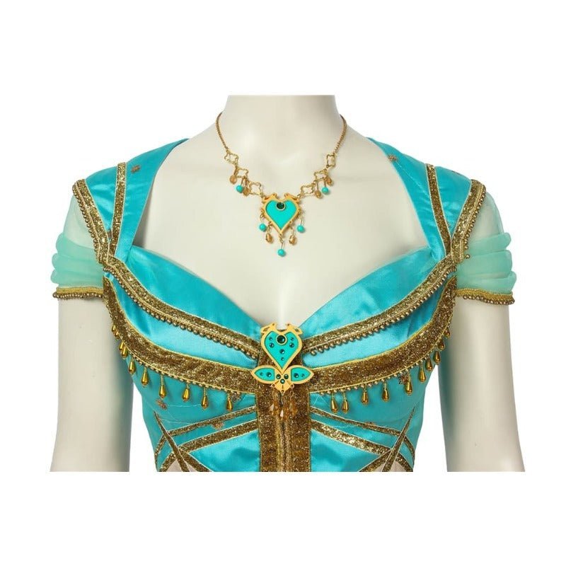 Princess Jasmine Cosplay Costume - Aladdin Inspired Peacock Dress for Adults - Astricos