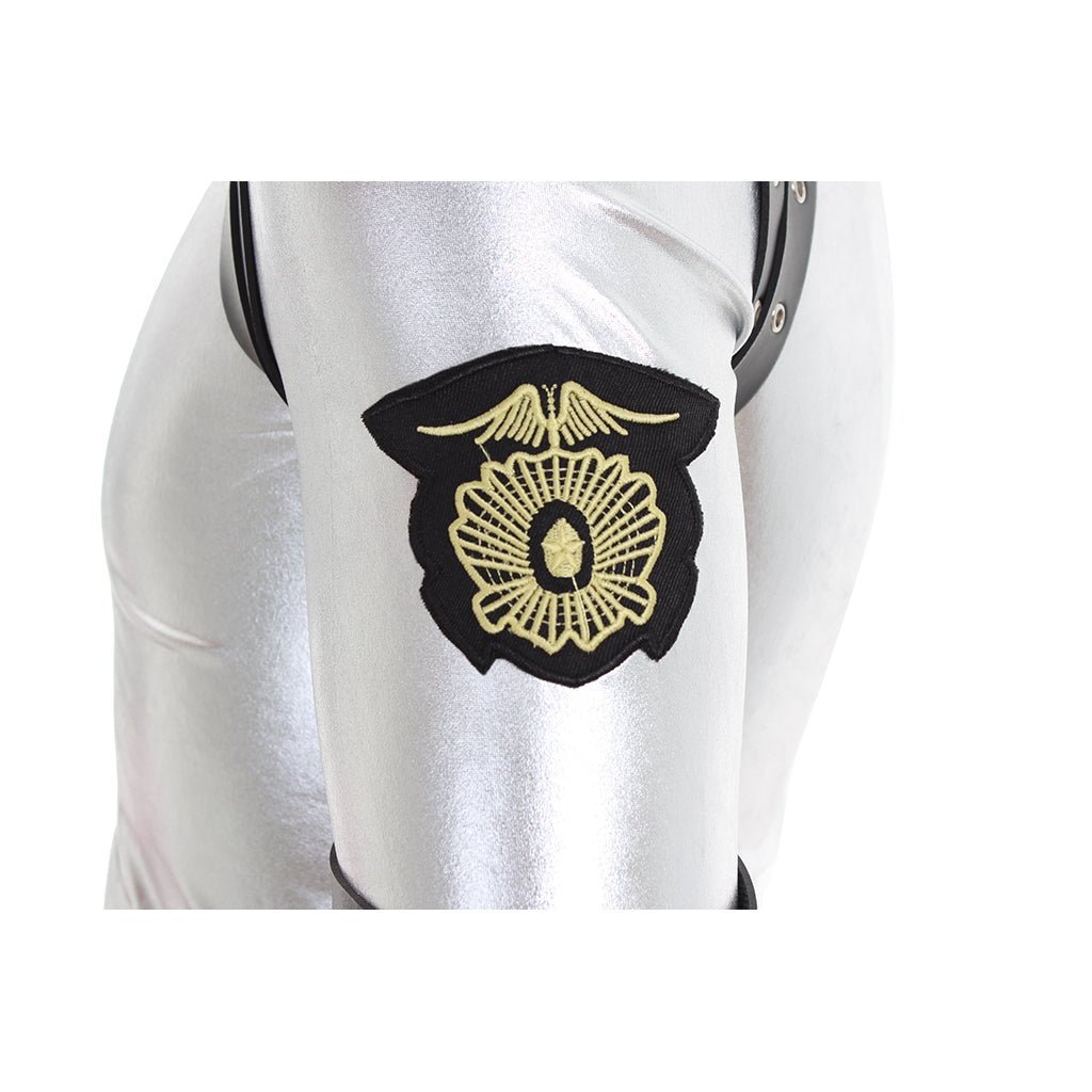 Punk MJ Michael Jackson Classic BAD Tour Silver Shine Bodysuit Jacket - Astricos Cosplay Costumes-Astricos