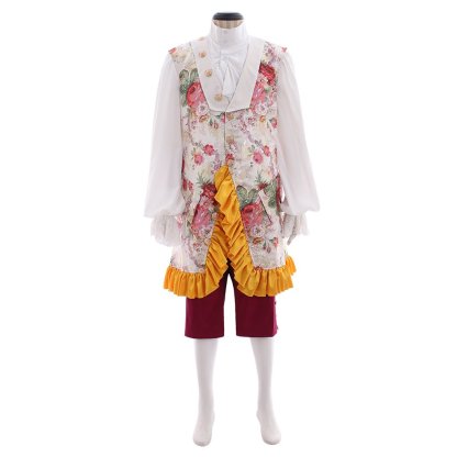 Elegant Purple Red Rococo Baroque Men’s Medieval Costume for Cosplay, Weddings & Parties-Astricos