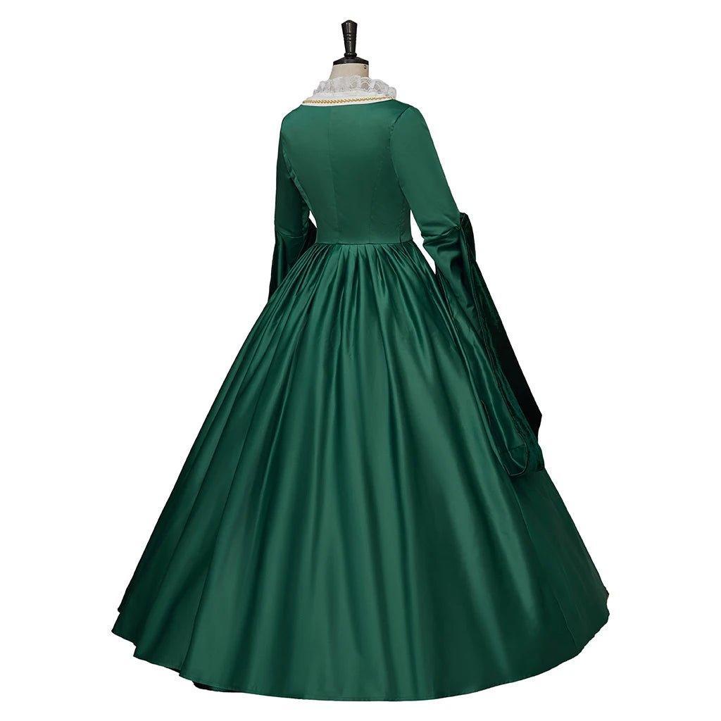 Queen Elizabeth Tudor Green Cosplay Costume - Elegant Historical Inspired Dress-Astricos
