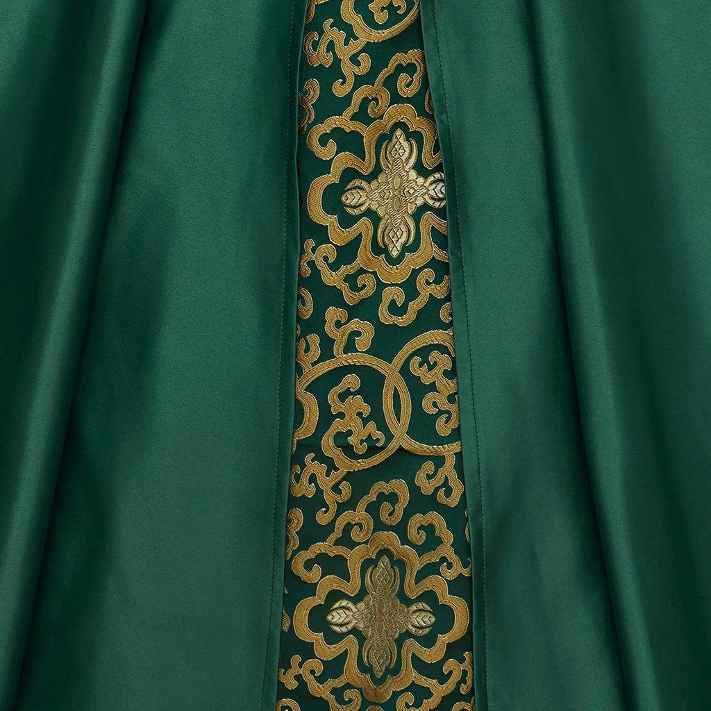 Queen Elizabeth Tudor Green Cosplay Costume - Elegant Historical Inspired Dress-Astricos
