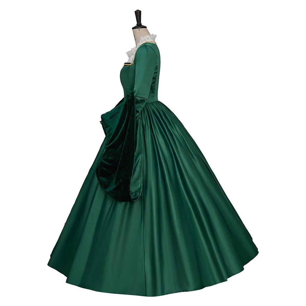 Queen Elizabeth Tudor Green Cosplay Costume - Elegant Historical Inspired Dress-Astricos
