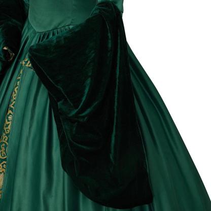 Queen Elizabeth Tudor Green Cosplay Costume - Elegant Historical Inspired Dress-Astricos