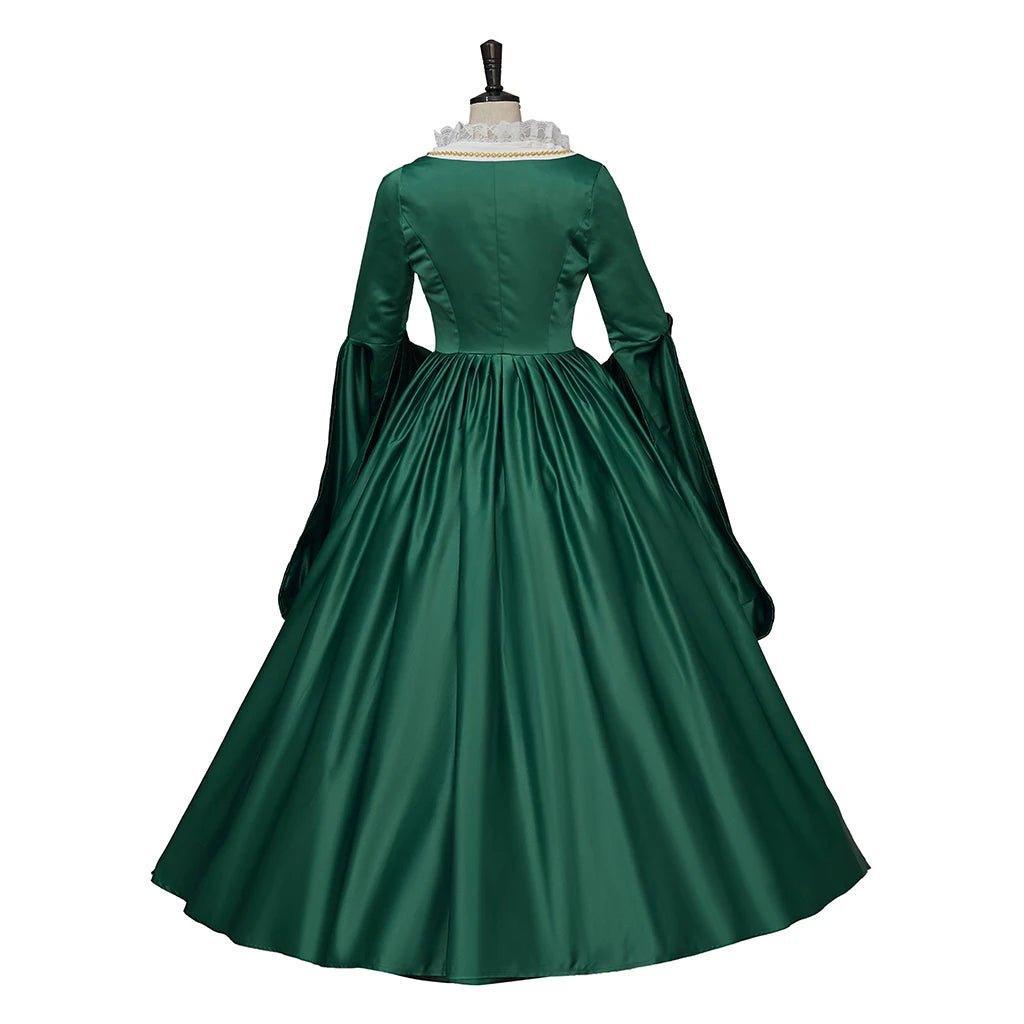 Queen Elizabeth Tudor Green Cosplay Costume - Elegant Historical Inspired Dress-Astricos