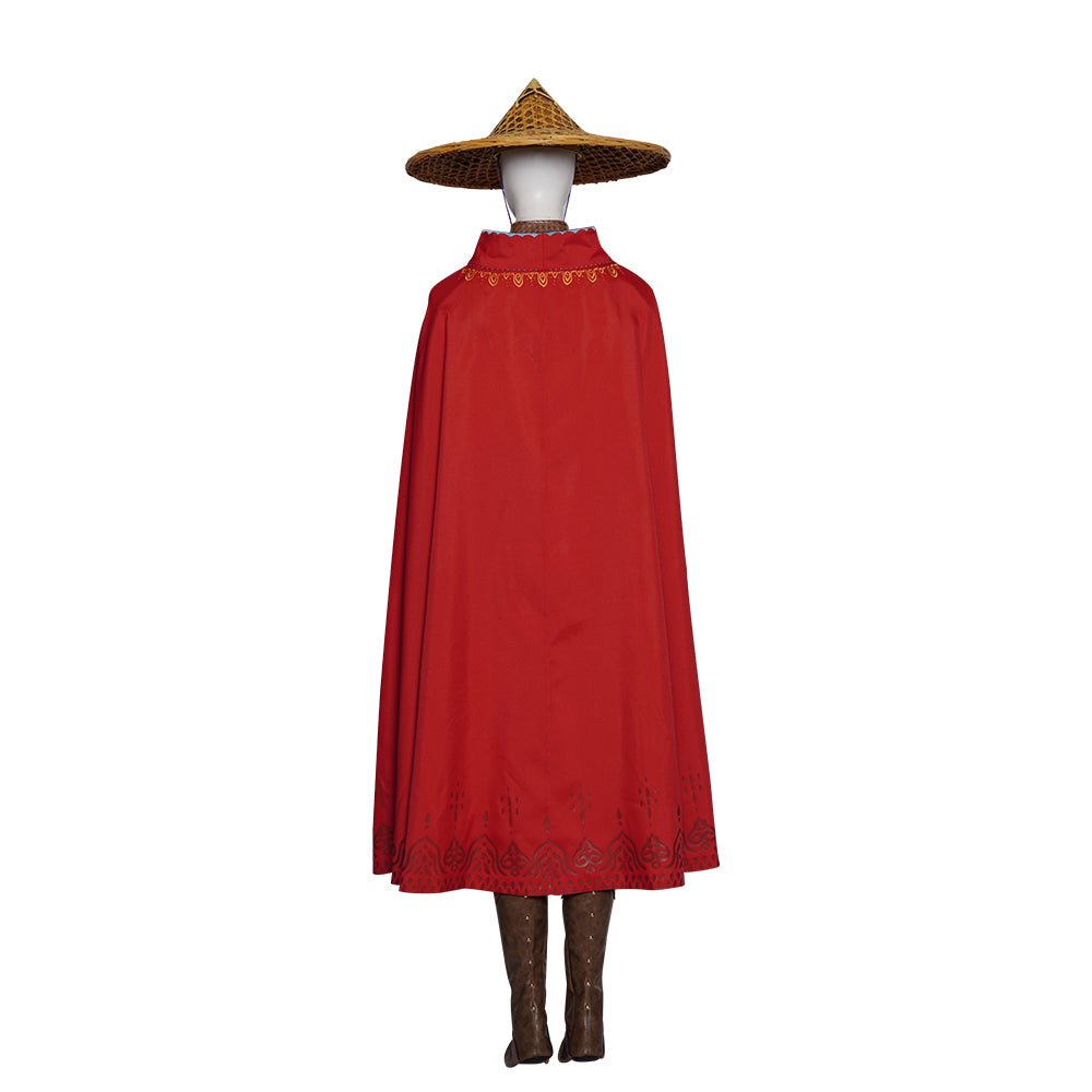 Raya Women's Cosplay Costume – Custom Halloween Outfit with Red Cape - Astricos