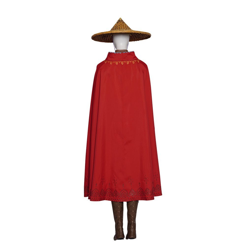 Raya Women's Cosplay Costume – Custom Halloween Outfit with Red Cape - Astricos