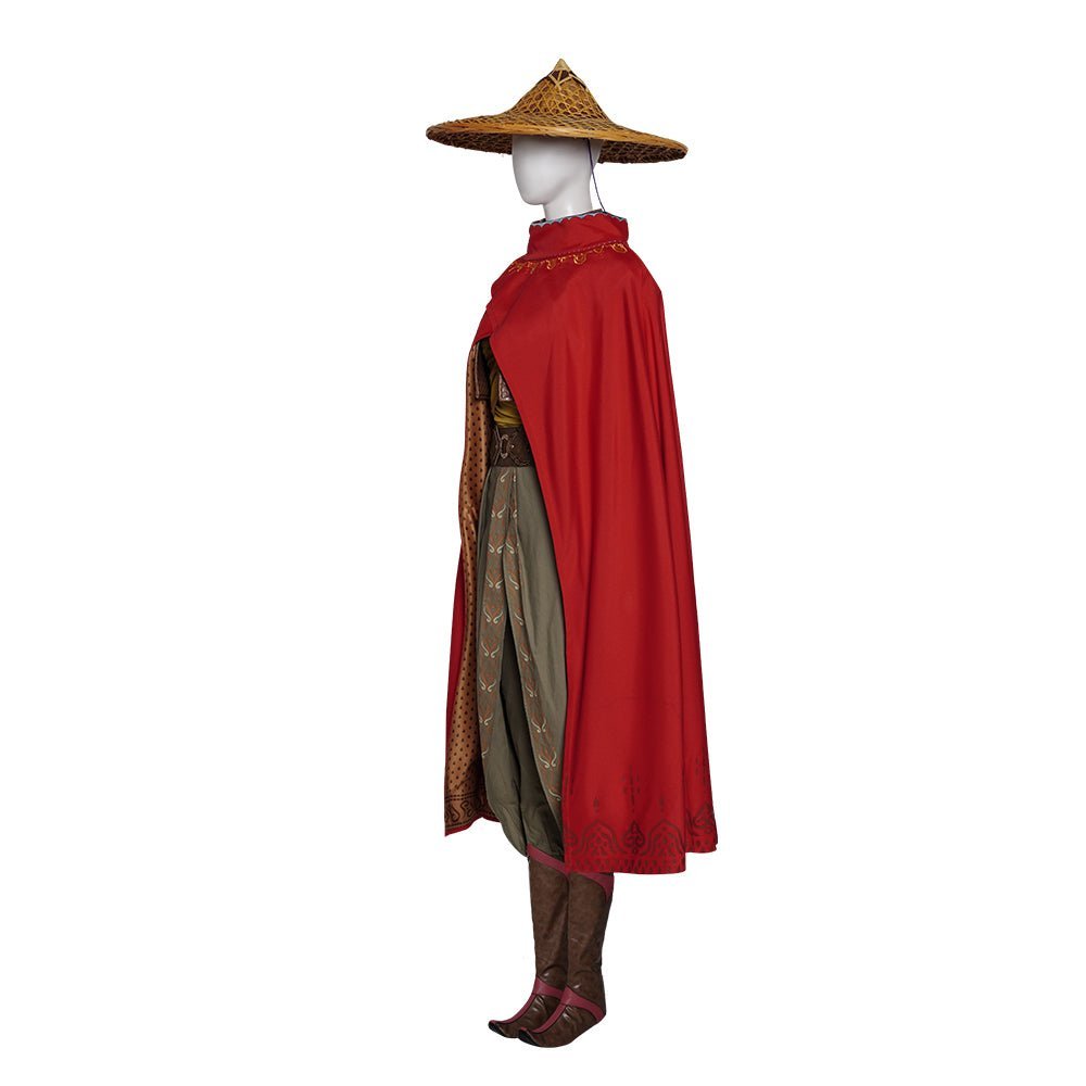 Raya Women's Cosplay Costume – Custom Halloween Outfit with Red Cape - Astricos