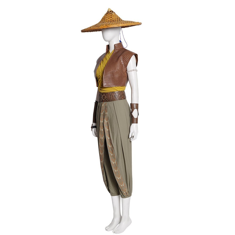 Raya Women's Cosplay Costume – Custom Halloween Outfit with Red Cape - Astricos