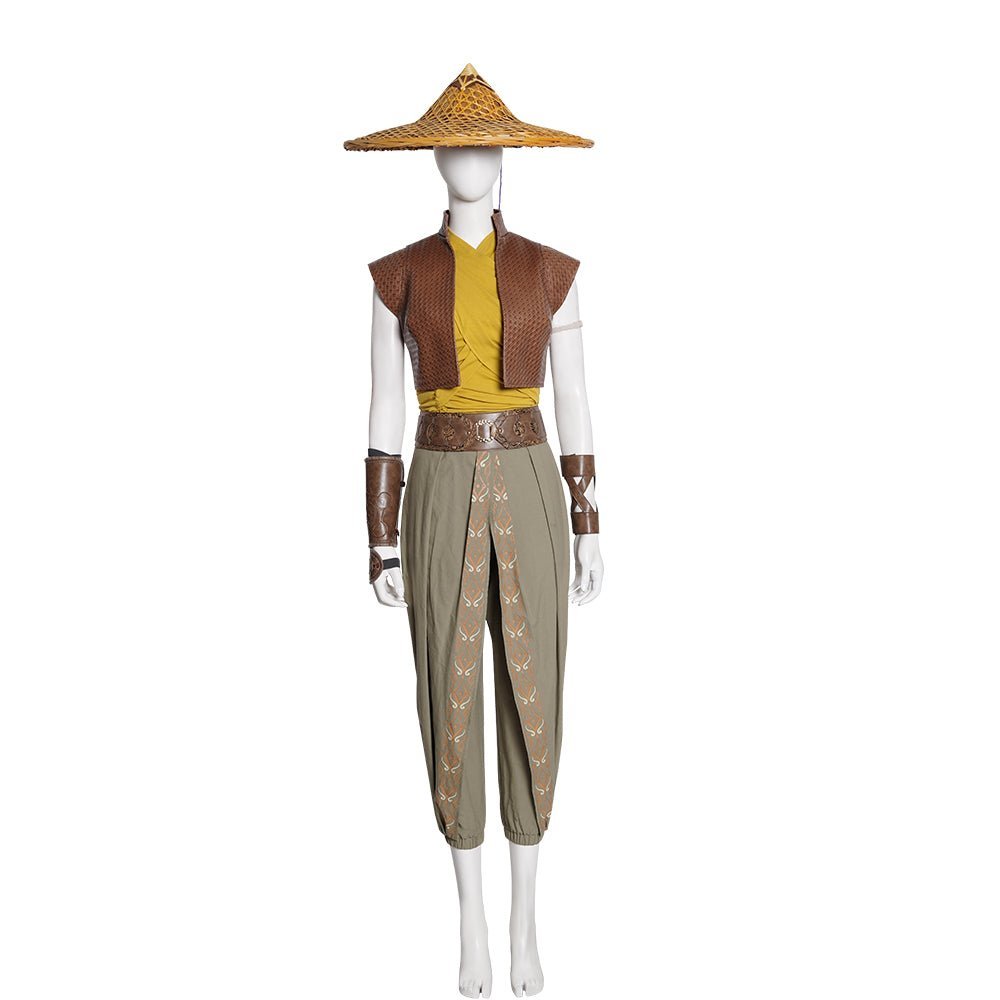 Raya Women's Cosplay Costume – Custom Halloween Outfit with Red Cape - Astricos
