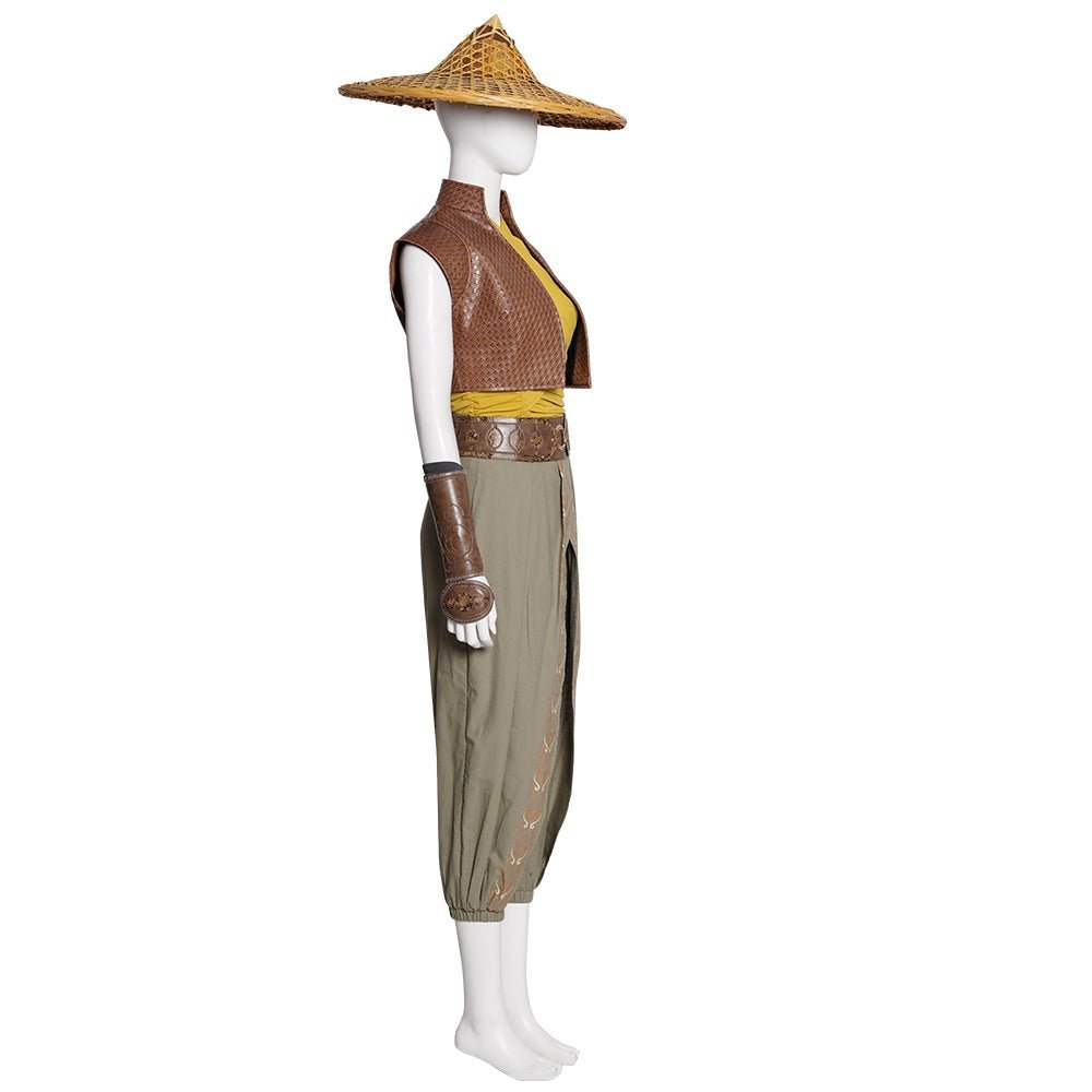 Raya Women's Cosplay Costume – Custom Halloween Outfit with Red Cape - Astricos