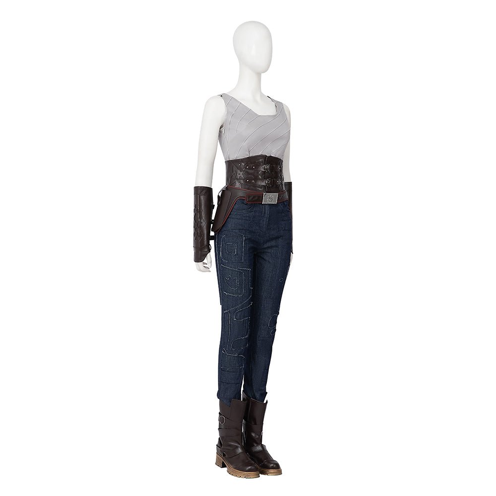 Rebel Moon Halloween Cosplay Kora Costume Set With Boots - Astricos