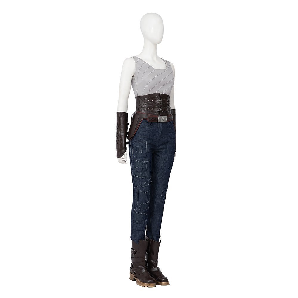 Rebel Moon Halloween Cosplay Kora Costume Set With Boots - Astricos