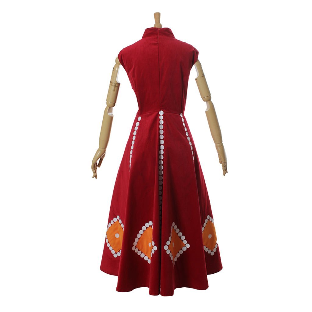 Custom Made Red Dress Adult Lady Tremaine Wicked Stepmother Cosplay Costume-Astricos